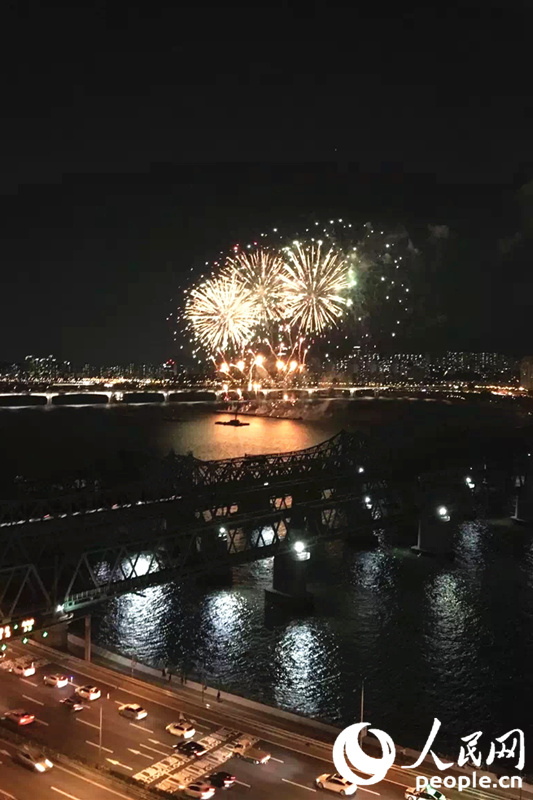 絢爛煙花點亮首爾夜空【組圖】